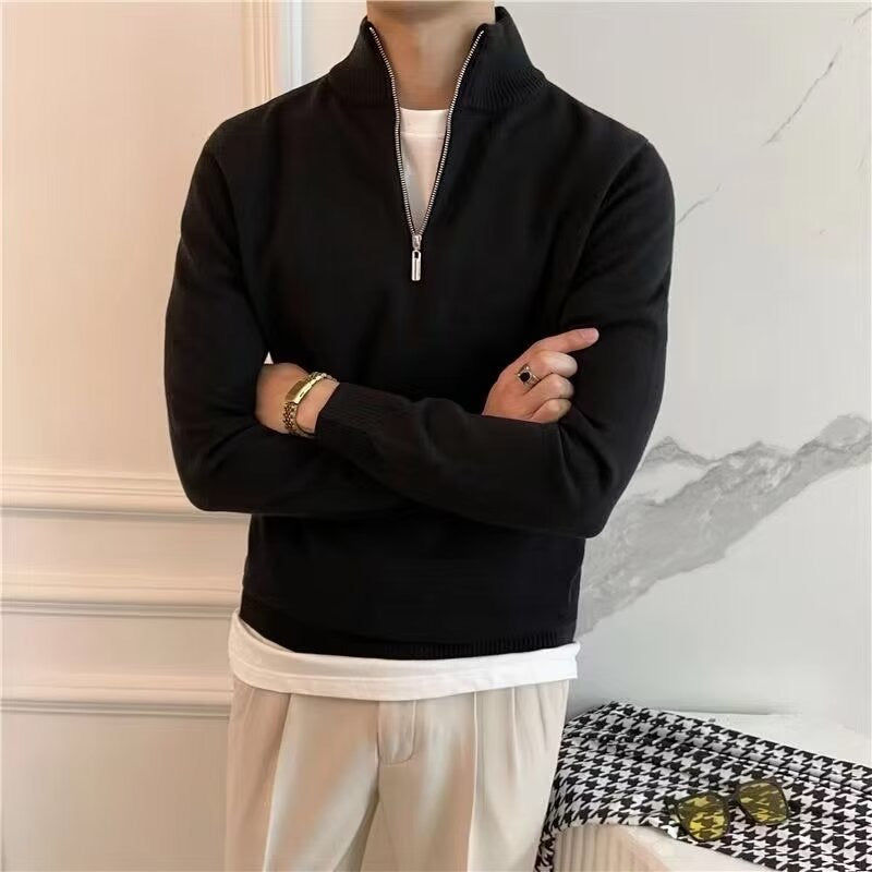ANSEONG Maglione con zip fine a un quarto