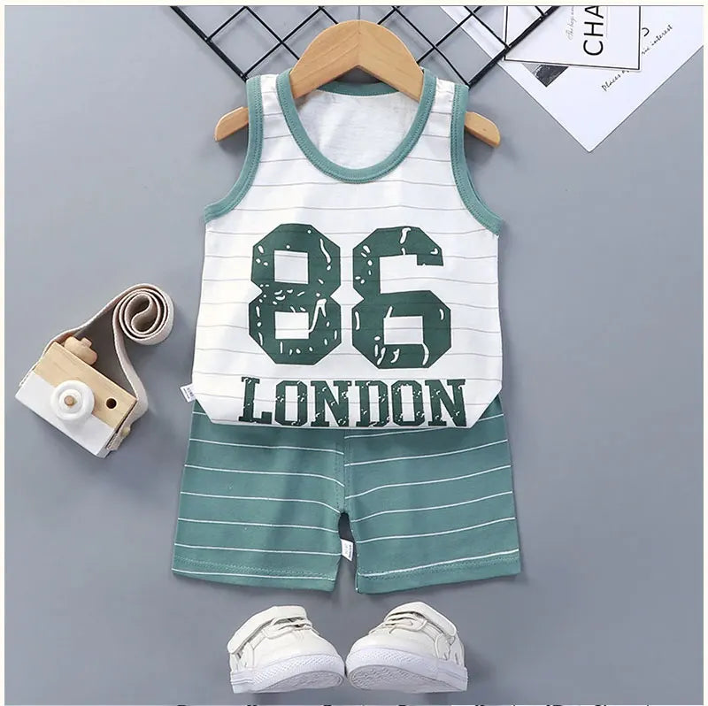 Set Estivo in Cotone per Bambini – T-Shirt e Pantaloncini