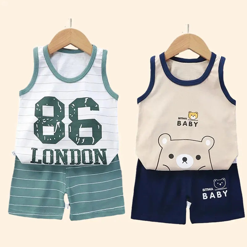 Set Estivo in Cotone per Bambini – T-Shirt e Pantaloncini