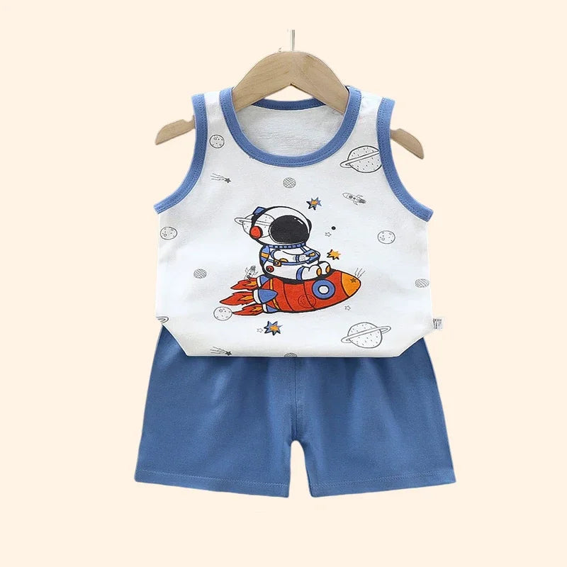 Set Estivo in Cotone per Bambini – T-Shirt e Pantaloncini