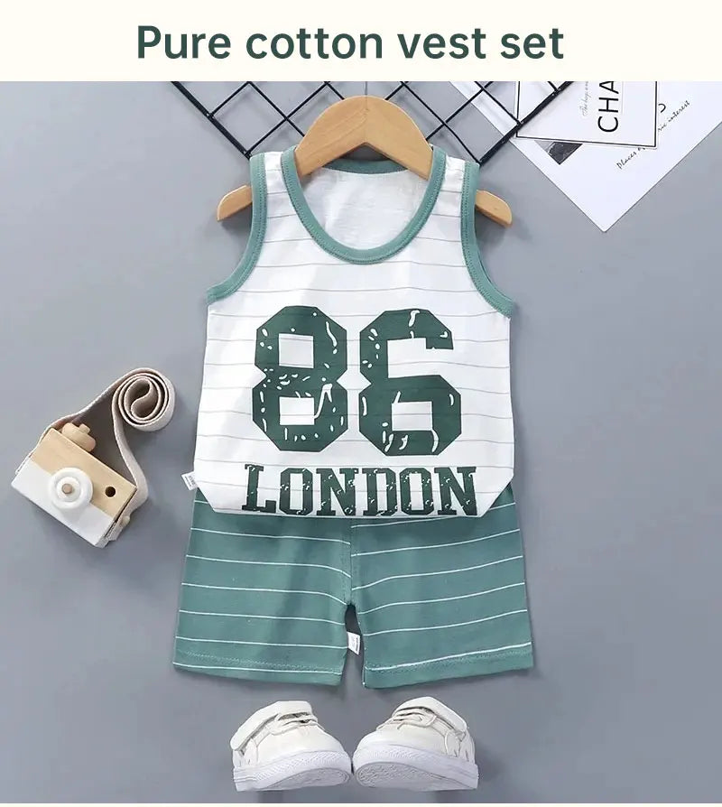 Set Estivo in Cotone per Bambini – T-Shirt e Pantaloncini