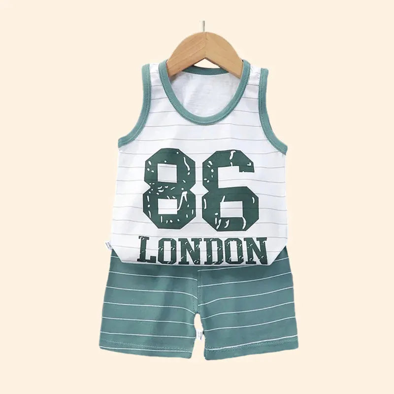 Set Estivo in Cotone per Bambini – T-Shirt e Pantaloncini