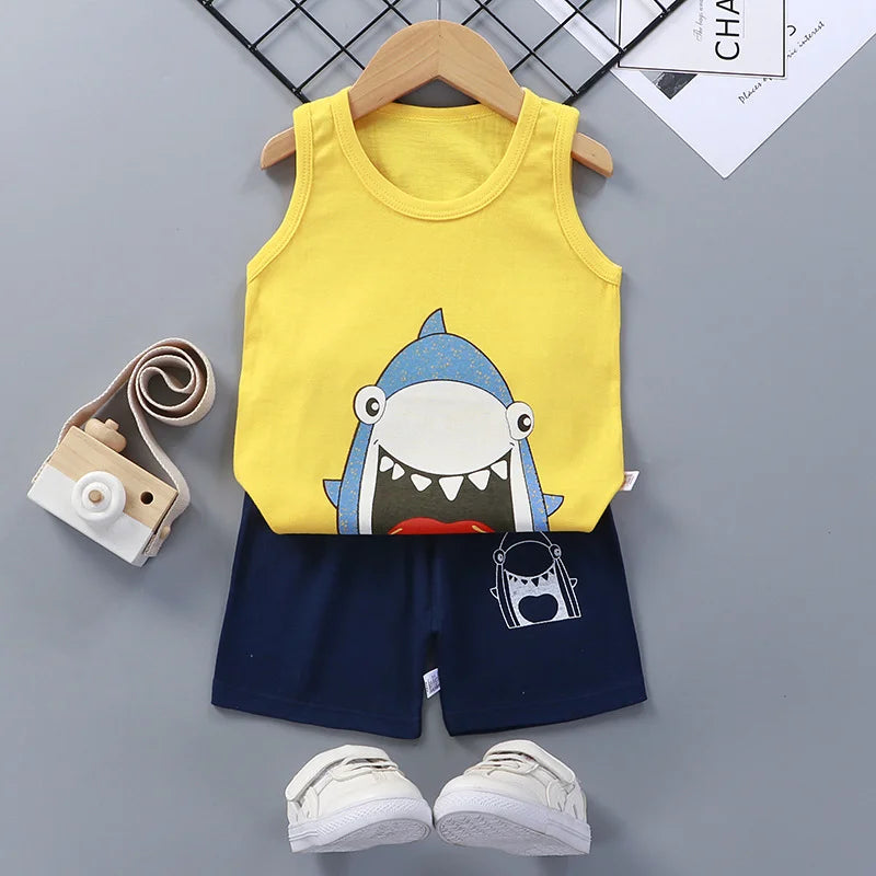 Set Estivo in Cotone per Bambini – T-Shirt e Pantaloncini