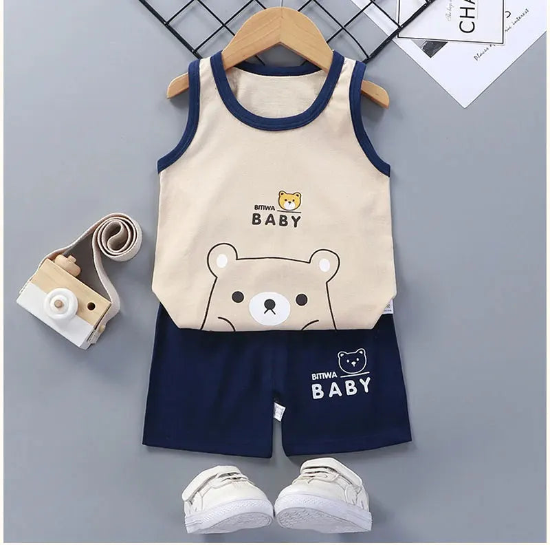 Set Estivo in Cotone per Bambini – T-Shirt e Pantaloncini