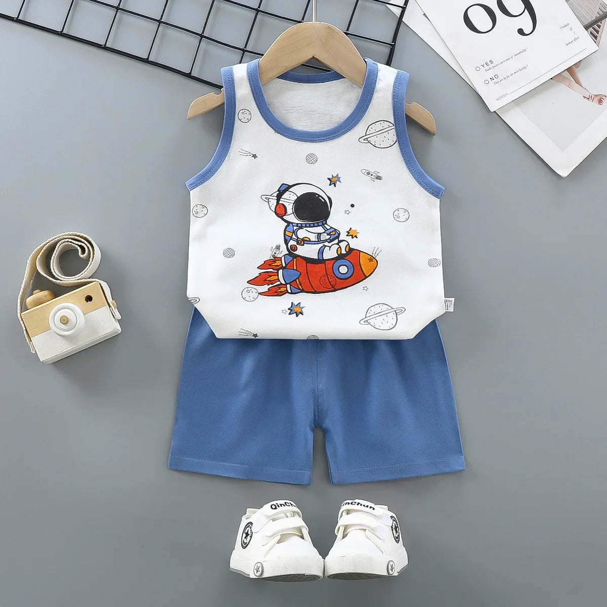 Set Estivo in Cotone per Bambini – T-Shirt e Pantaloncini
