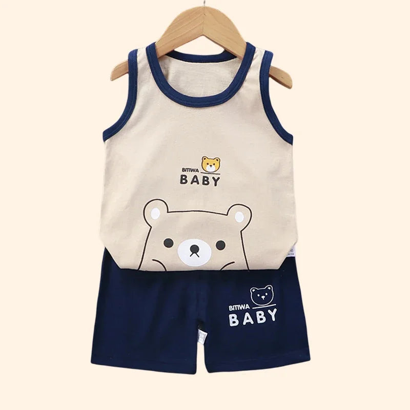 Set Estivo in Cotone per Bambini – T-Shirt e Pantaloncini