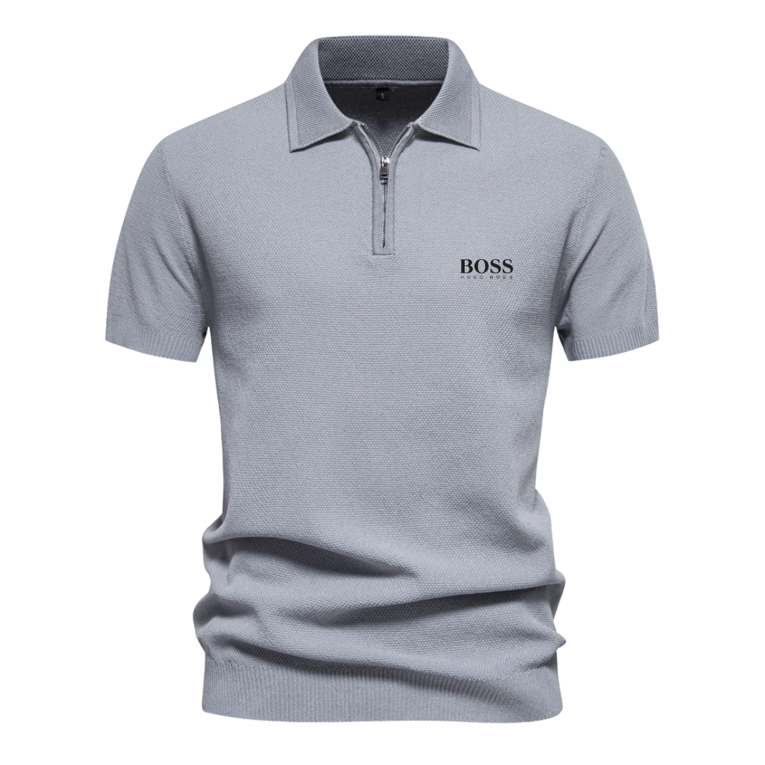 Polo HB™: a manica corta con mezza zip