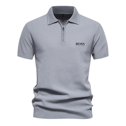 Polo HB™: a manica corta con mezza zip
