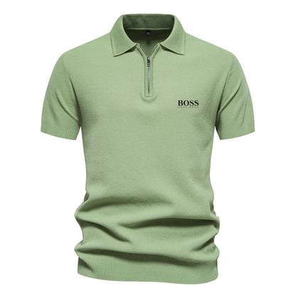 Polo HB™: a manica corta con mezza zip