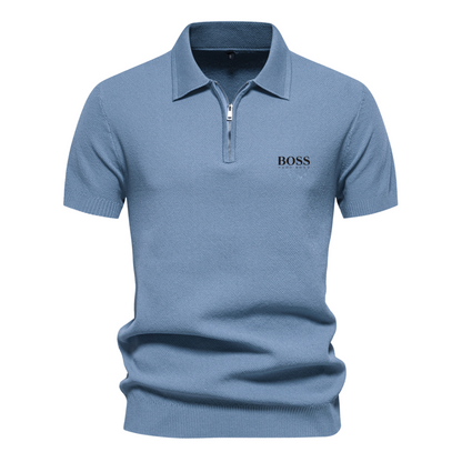 Polo HB™: a manica corta con mezza zip