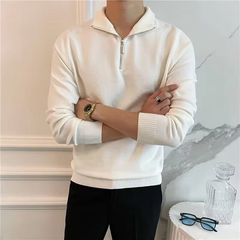 ANSEONG Maglione con zip fine a un quarto