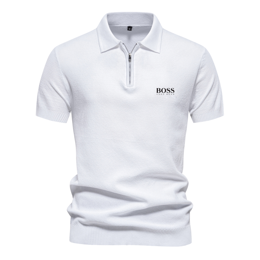 Polo HB™: a manica corta con mezza zip