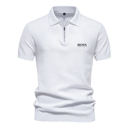 Polo HB™: a manica corta con mezza zip