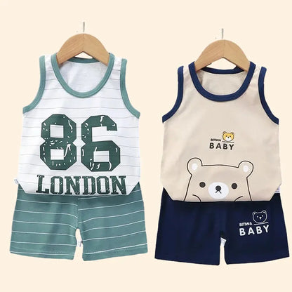 Set Estivo in Cotone per Bambini – T-Shirt e Pantaloncini