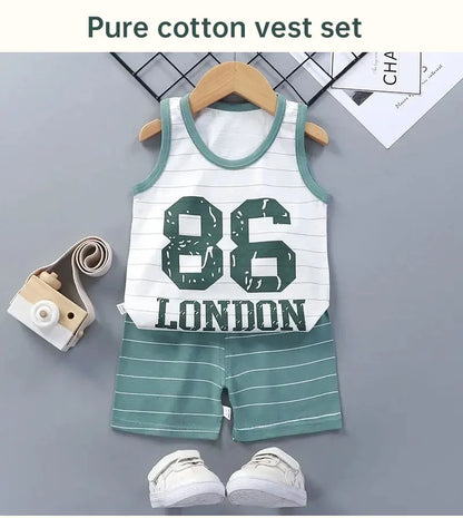 Set Estivo in Cotone per Bambini – T-Shirt e Pantaloncini