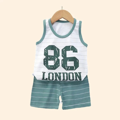 Set Estivo in Cotone per Bambini – T-Shirt e Pantaloncini