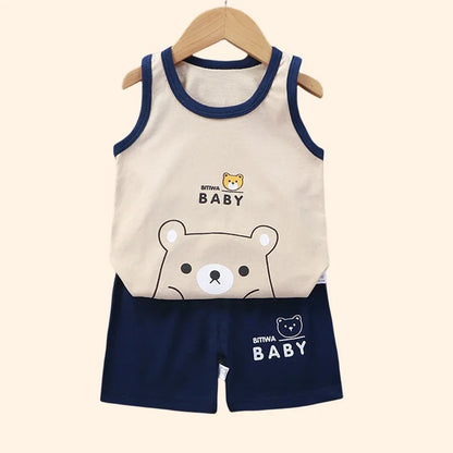 Set Estivo in Cotone per Bambini – T-Shirt e Pantaloncini